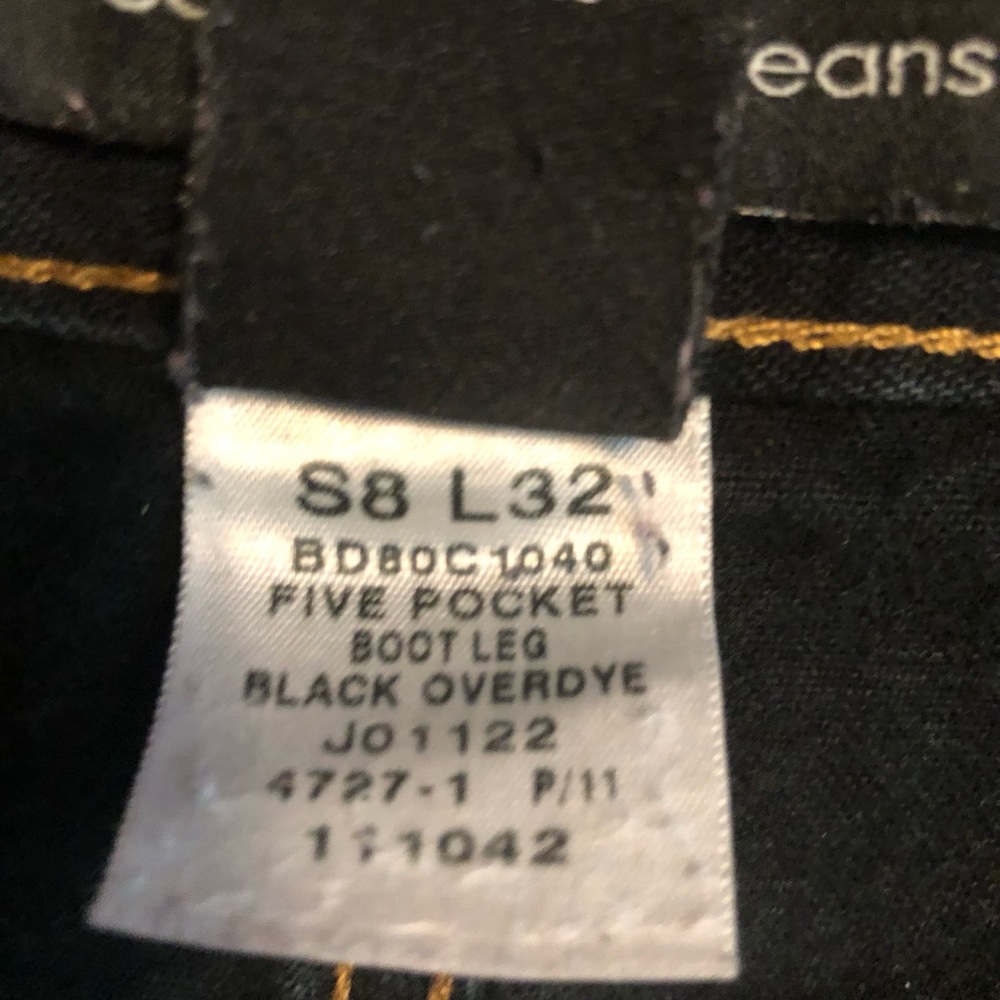 Calvin Klein Jeans Dark Blue Wash Boot Cut Size 8   32" Length - Picture 2 of 14